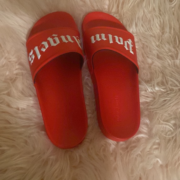 Red palm angels slides ( worn a couple times still in good condition ) main image 5